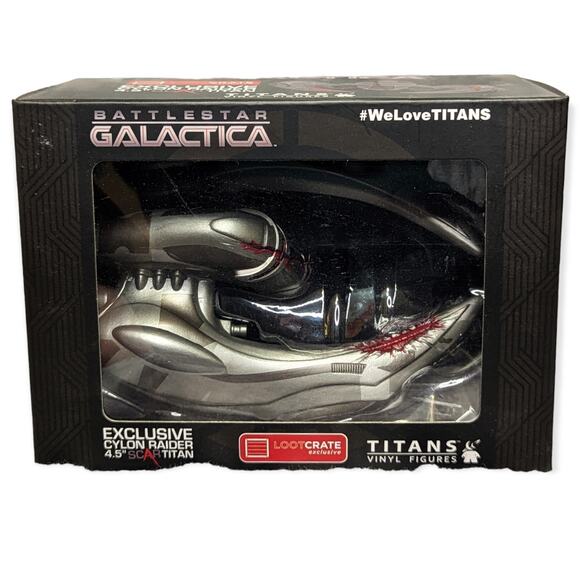 NWT LootCrate Exclusive Battlestar Galactica Cylon Raider Scar Titan 4.5" Figure - Picture 1 of 5